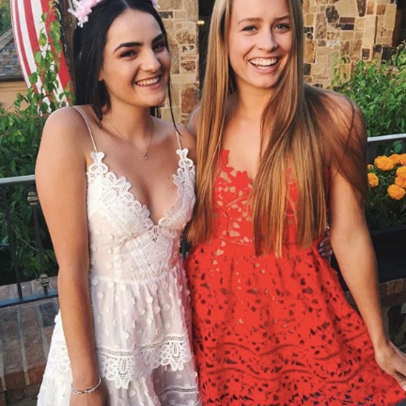 L'ATISTE Red Lace Dress - Picture 5 of 6